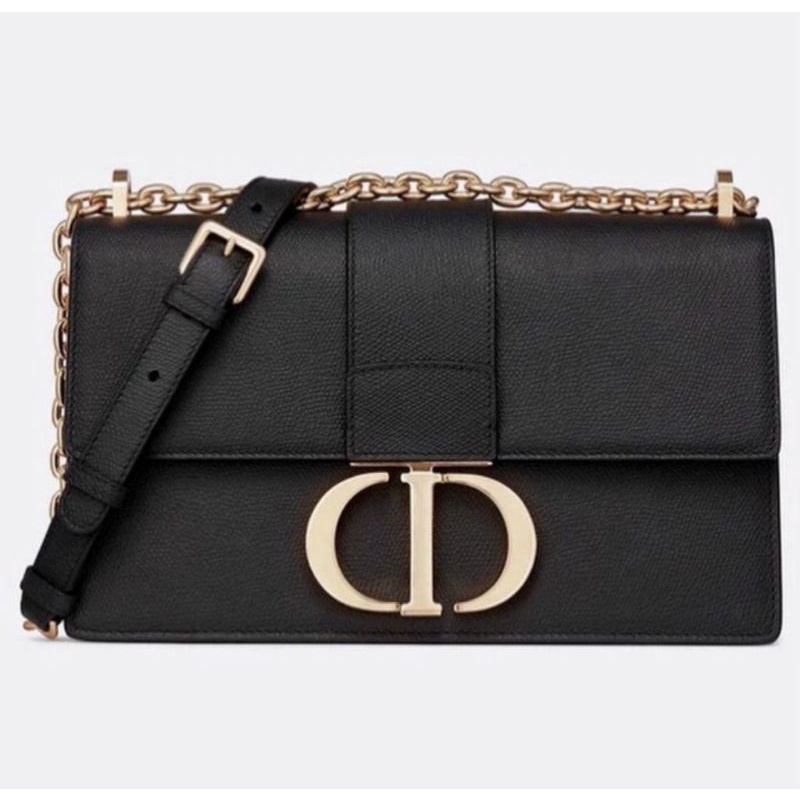 christian dior montaigne 30 bag in black GHW