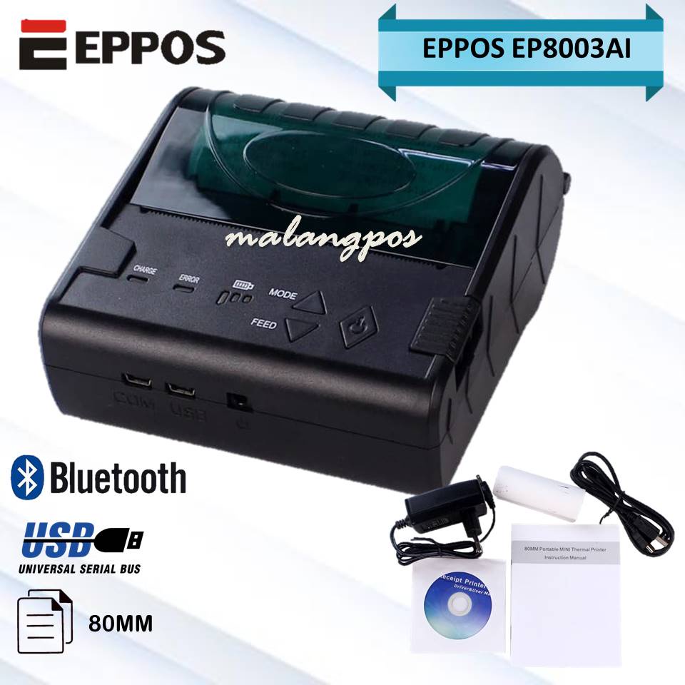 PRINTER BLUETOOTH THERMAL ANDROID 80MM EPPOS EP8003AI PRINTER MINI PRINTER PORTABLE BISA COD