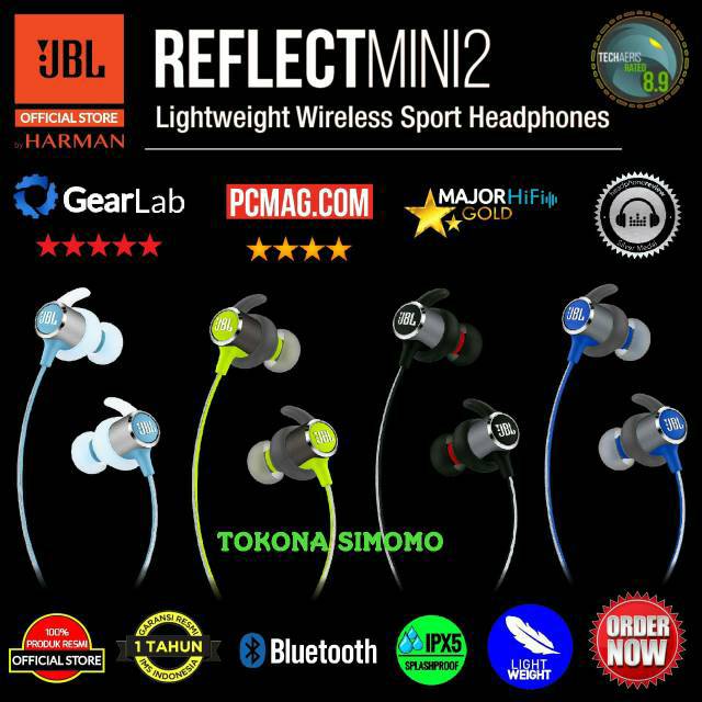 JBL Reflect Mini 2 / Mini2 Wireless in-Ear Sport Headphones Original