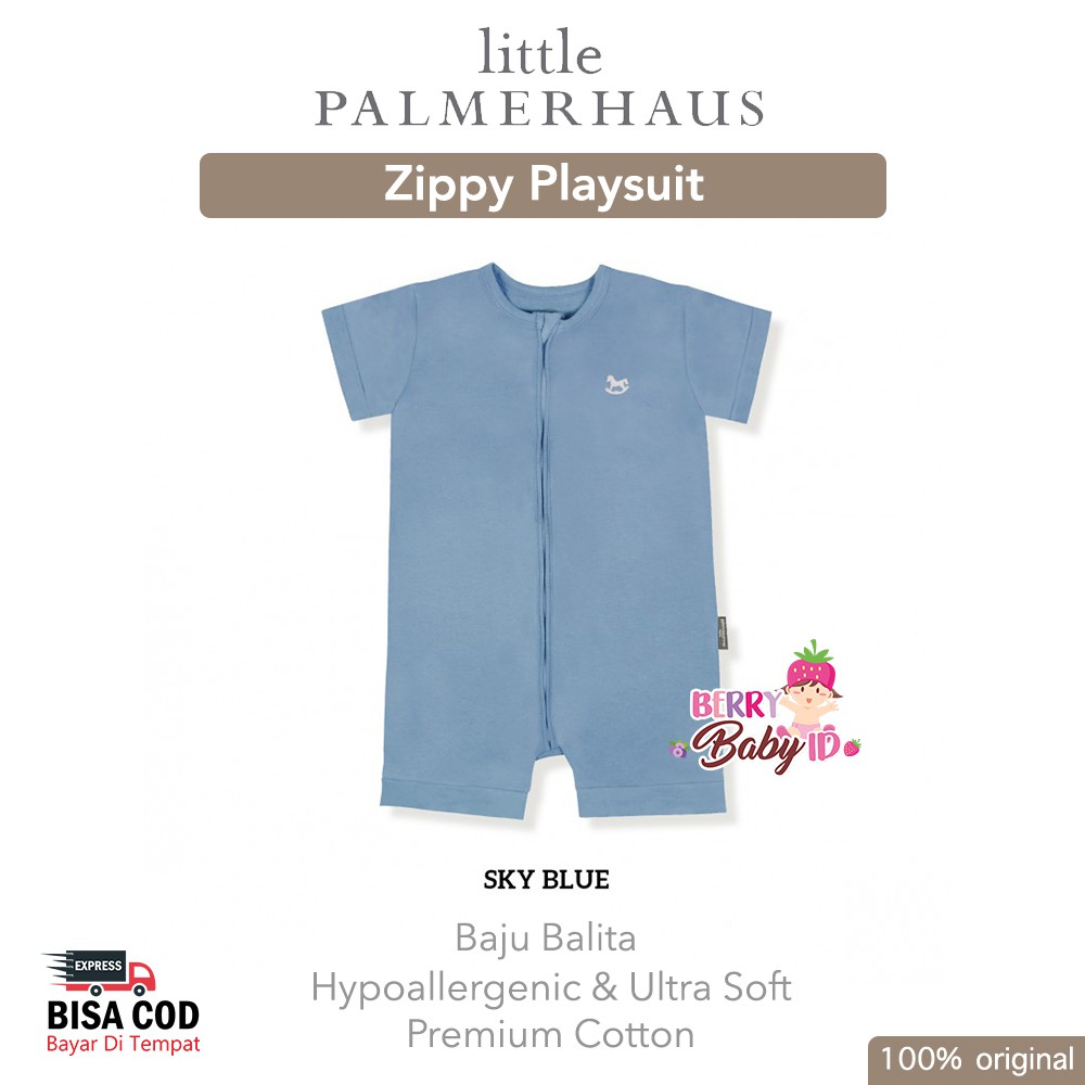 Little Palmerhaus Zippy Playsuit Baju Bayi Balita Jumper Bayi Boy Girl Berry Mart