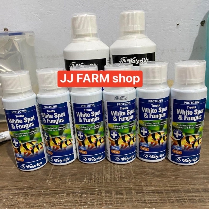 PROTOZIN WATERLIFE 100ml & 30ml obat ikan hias white spot gatal2 jamur fungus velvet dll