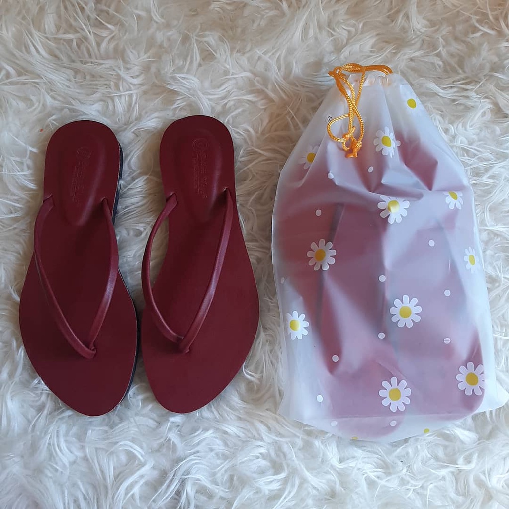 sandal wanita flet slip on golden ways isrin Isran colection-1
