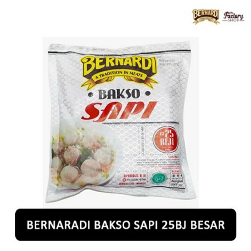 

bernardi bakso sapi besar 340gr isi 25bj