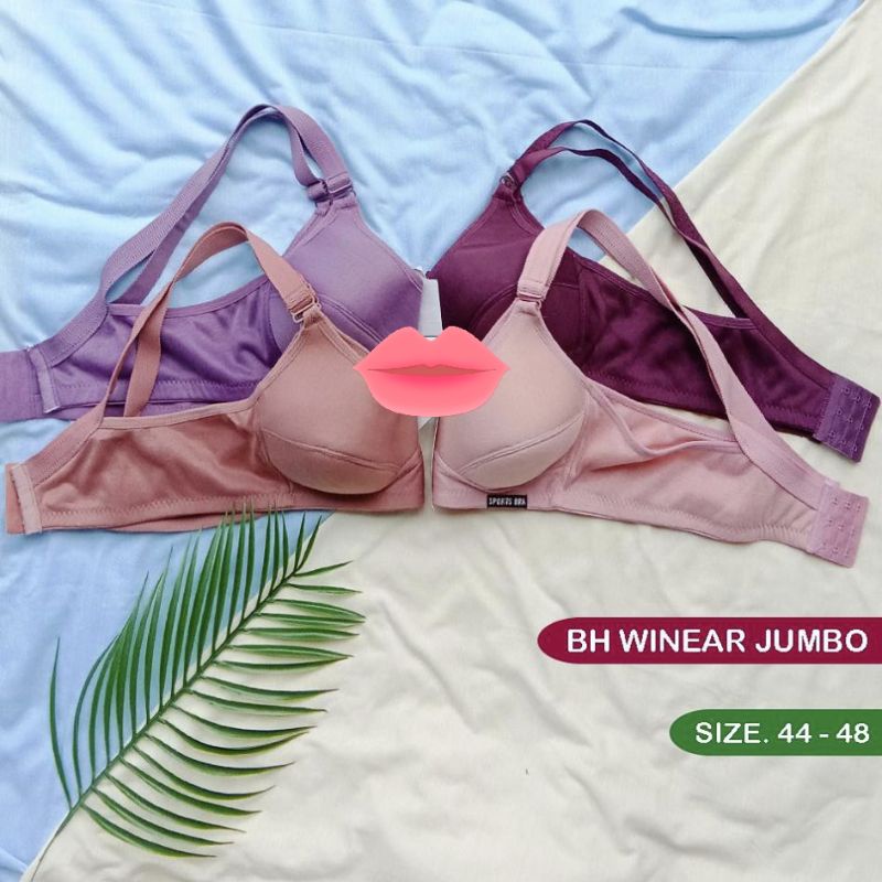 SPORT BRA ,BH SPORT SUPER JUMBO MAMA WINEAR INTERNATIONAL DGN UKURAN 44,46,48 BIG CUP KAIT TIGA