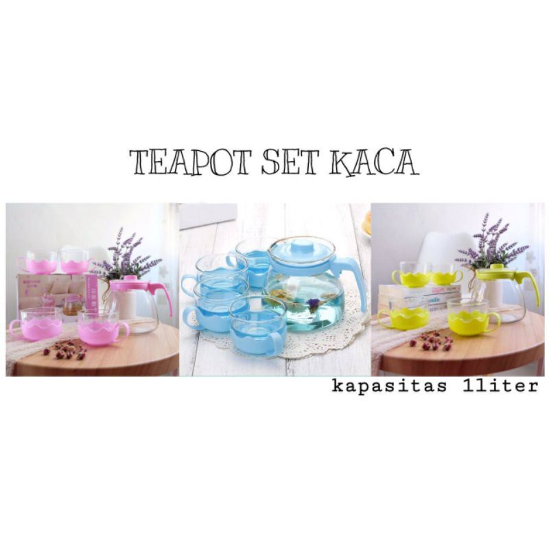 TEA POT /TEA POT SET KACA /TEKO TEH