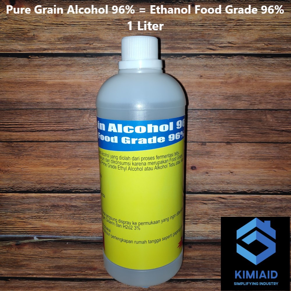 Pure Grain Alcohol 1 Liter - Ethanol Food Grade 96 Persen 1 Liter - Alkohol 96% - Hand Sanitizer