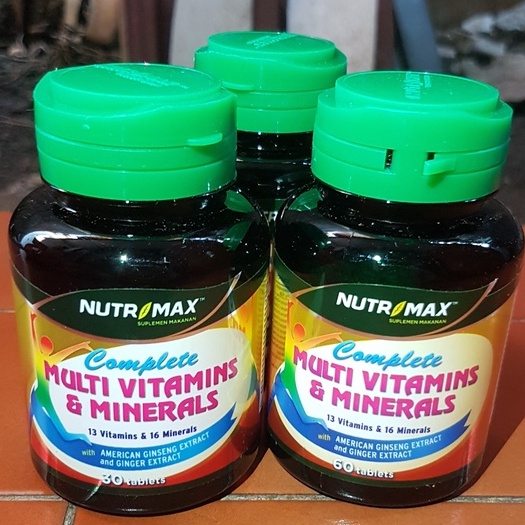 Nutrimax Complete Multivitamin &amp; Mineral 30/60 Tablet Untuk Meningkatkan Stamina &amp; Daya Tahan Tubuh