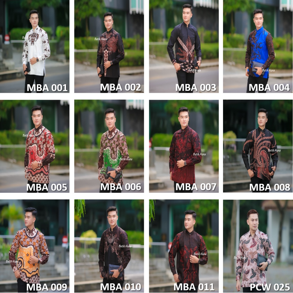 Baju Koko Pria Dewasa Lengan Panjang Kemeja Koko Pria Kombinasi Batik Lengan Panjang