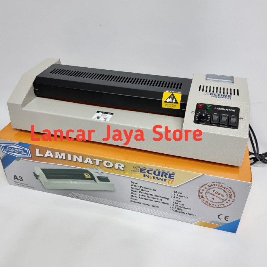 Mesin Laminating Secure Instant II A3 Laminator Secure Instant II