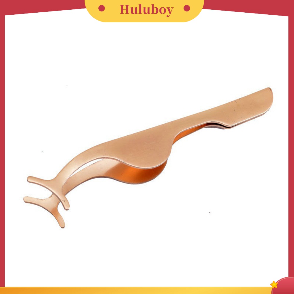 Huluboy Huluboy♡ Pinset Penjepit Bulu Mata Palsu Bahan Stainless Steel