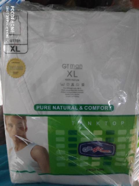 SINGLET  GT MAN POLOS  GTT PUTIH SINGLET PRIA TANK TOP GT MAN, KUTANG ORIGINAL, KATUN, ADEM, NYAMAN