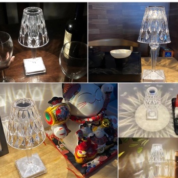 [WS] Lampu Hias Model Kristal / Table Light Kristal Lampu Hias 3 Cahaya / Lampu Meja Kristal