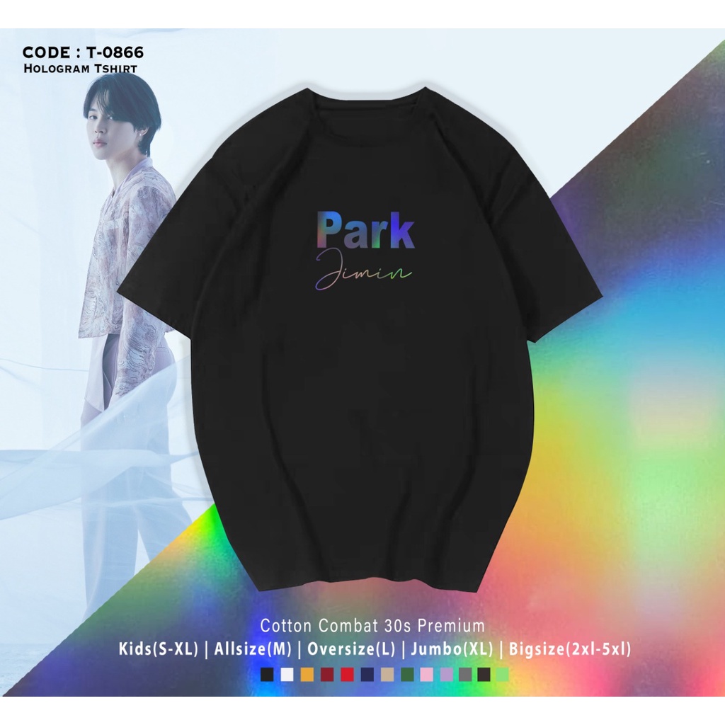 T-SHIRT PROOF HOLOGRAM NAME MAMBER BTS / PARK JI MIN / JEON JONGKOOK / V ETC / ARMY