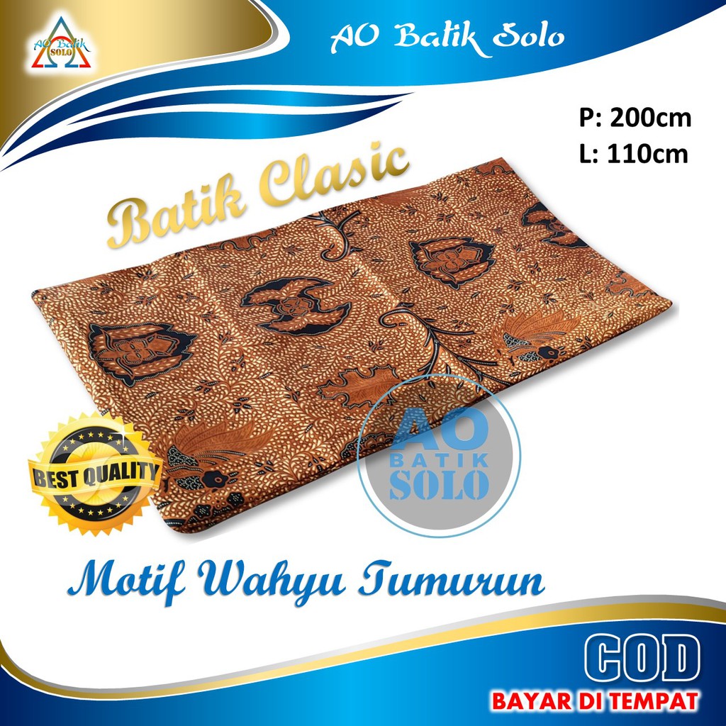 Kain Batik Jarik Motif WAHYU TUMURUN, Kain Batik Untuk PERNIKAHAN, - KUALITAS PREMIUM