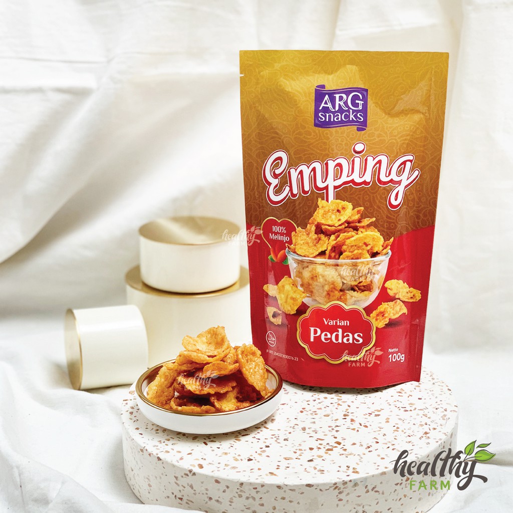 ARG Keripik Emping Melinjo Pedas Manis Gurih Renyah Crunchy (Balado)