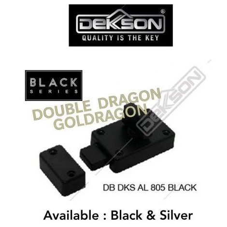 Door Bolt Dekkson Db Al805 Black Silver (grendel Slot Dekkson Db Al805)