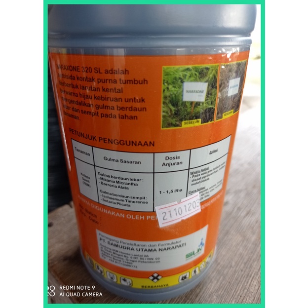 HERBISIDA NARA XONE NARAXONE 320SL 1 liter