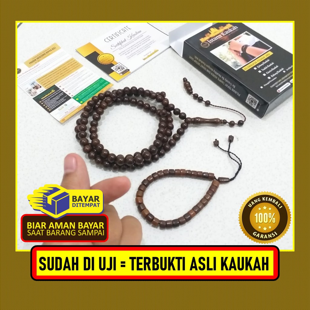 CAKEP TASBIH KAUKAH BULAT, TASBIH KAUKAH BUTIR KECIL Istana Kaukah Asli