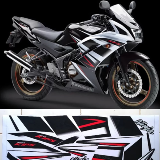 Sticker Cutting Kawasaki Ninja Rr 2015 Printing Laminasi Hitam