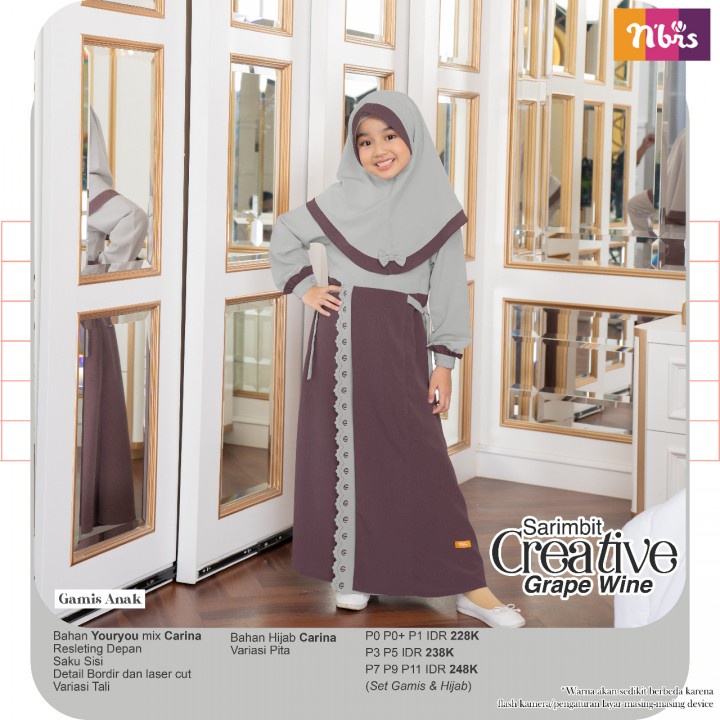 Sarimbit Nibras Terbaru 2022 Creative Grape Wine / Couple Nibras / Fashion Muslim