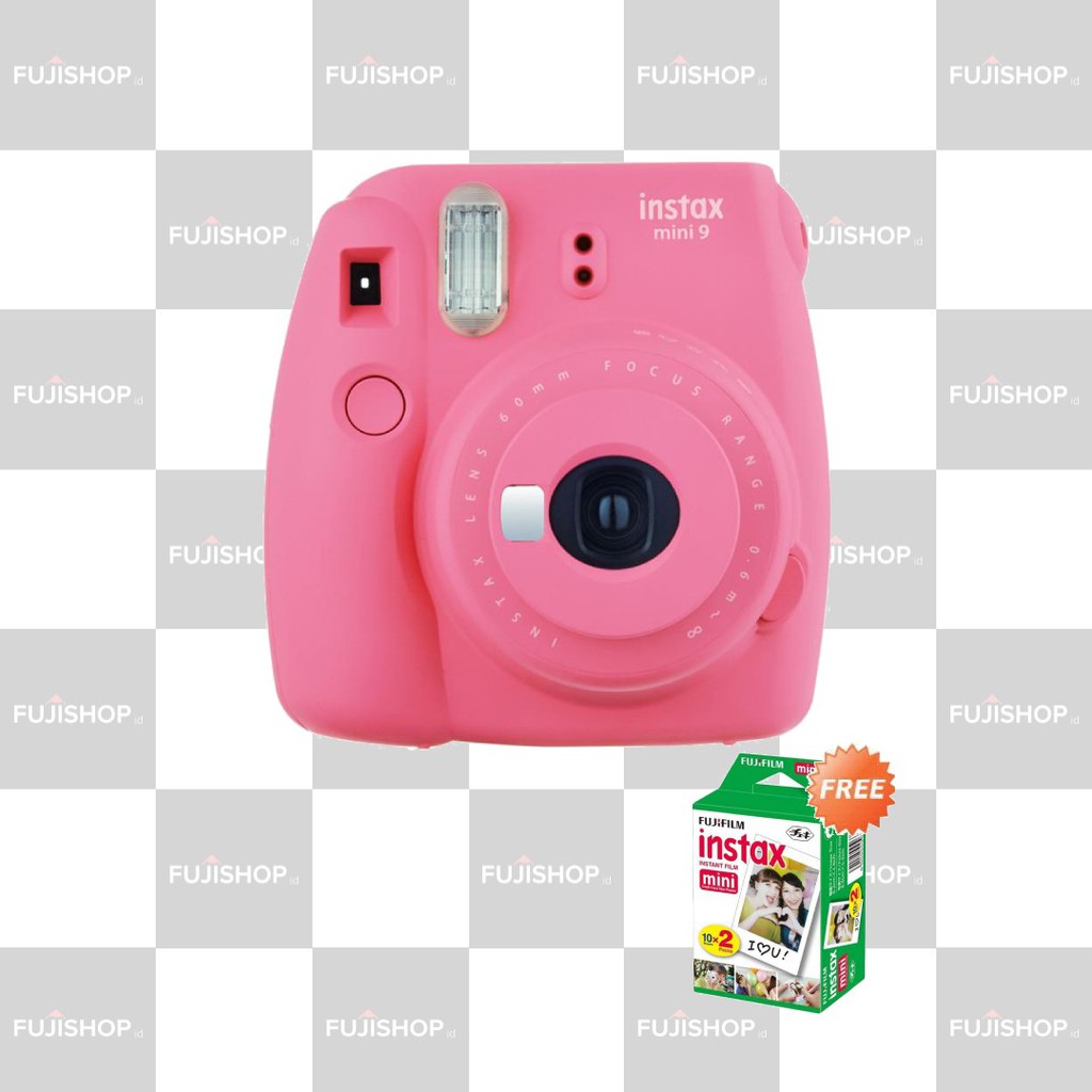 Fujifilm Instax Mini 9 Flamingo Pink RESMI FUJIFILM