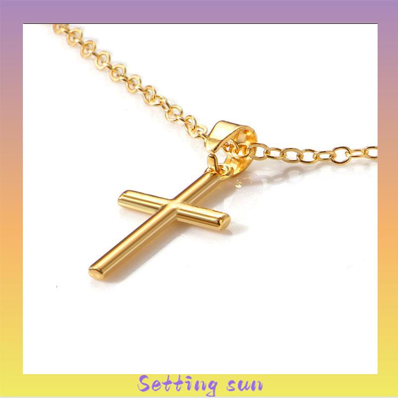 Kalung-SWalib Pria Rantai Vintage Cross-SWalib Liontin Kalung TN