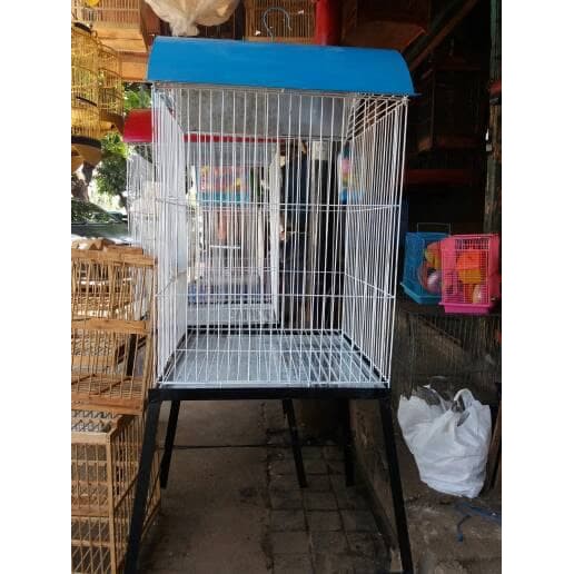 Kandang Burung Beo Kaki Warna Biru Ukuran Besar Shopee Indonesia