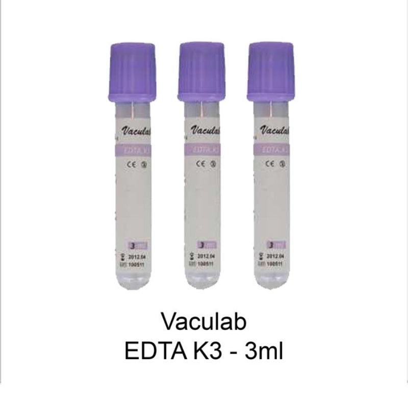 Tabung Vaculab  EDTA K3/ tabung Cloth Activator  2 ml 3ml 4 ml Satuan