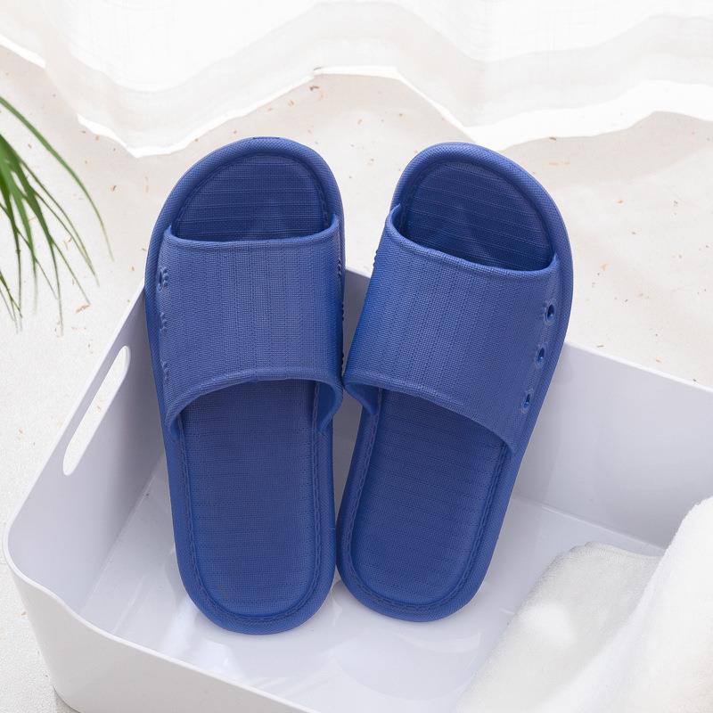HC Sandal Slop Karet Polos 6500 Sendal Rumah Berkualitas Motif Garis Zigzag Sendal Kamar Mandi EVA Empuk Sendal Karet Couple Garis Home Slipper Anti Slip Wanita Pria Gaya Korea Murah Import-NAVY