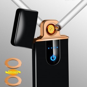 Firetric Korek Api Rokok Elektrik Fingerprint Sensor LED Pulse Aluminium
