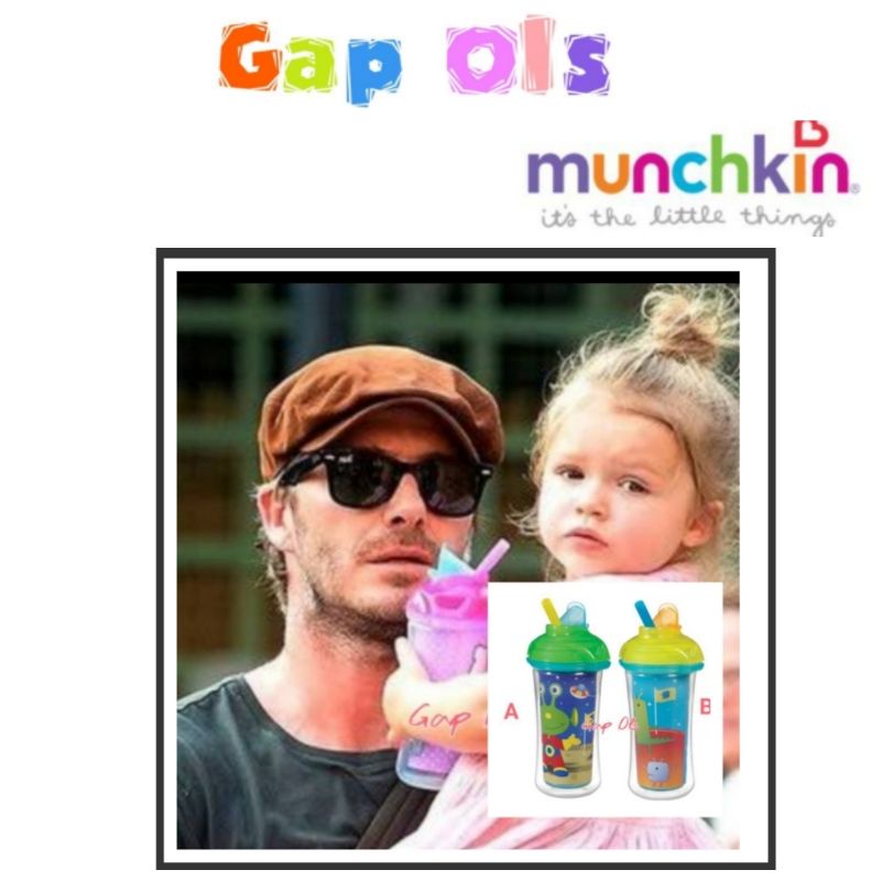 Munchkin Click Lock Insulated Straw Cup Munchkin Straw Cup Munchkin botol sedotan