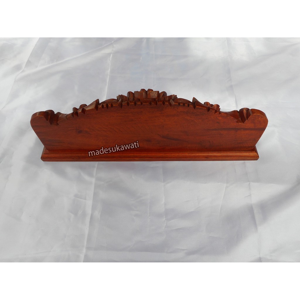 Papan nama Kayu ukiran bunga Matahari bali name plate handmade isi tatakan hiasan dekorasi