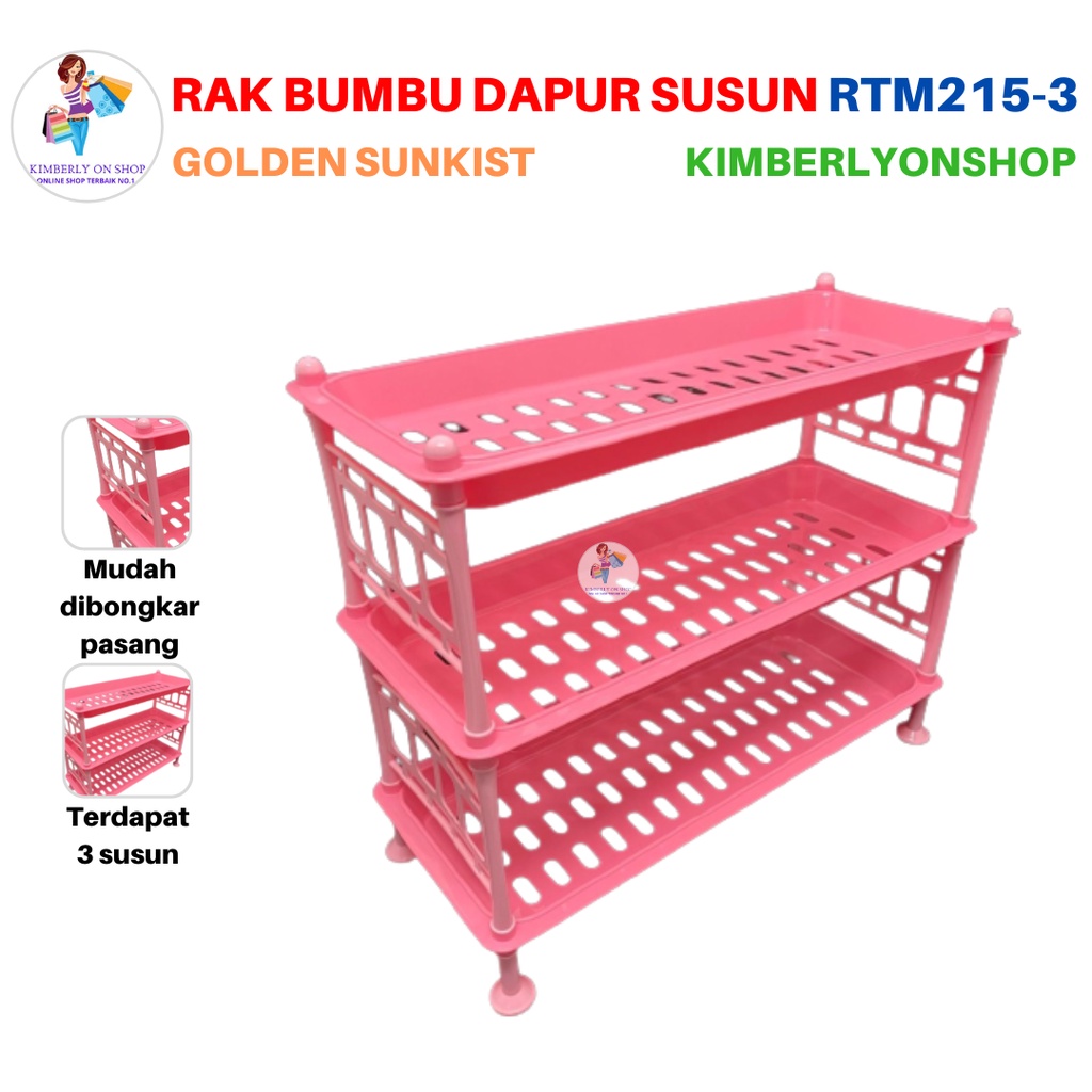 Rak Mini Serbaguna Susun 3 Golden Sunkist RTM 215 3