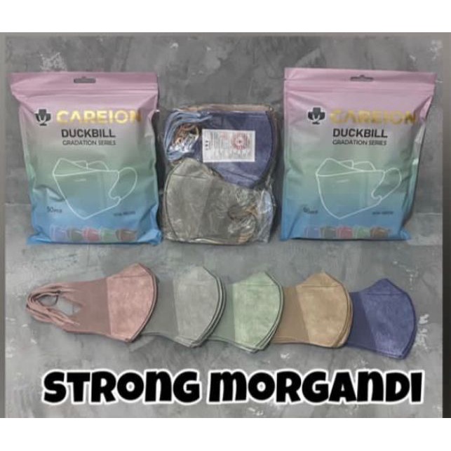 MASKER DUCKBILL CAREION FACEMASK WARNA ISI 50PC-STRONG MORGANDI CARE