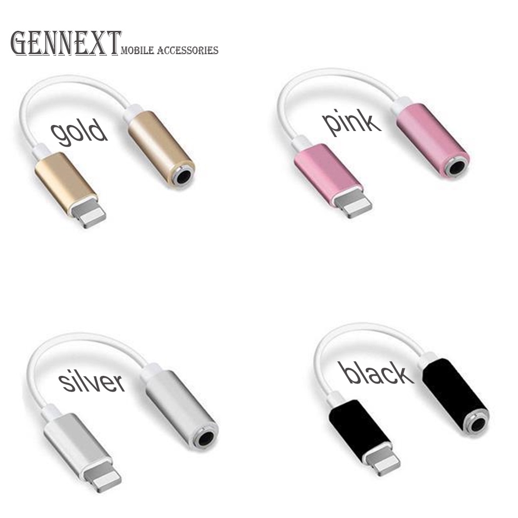 Adapter GENNEXT Lightning + MIC ORI to Jack Audio 3.5mm Converter 3.5 MM