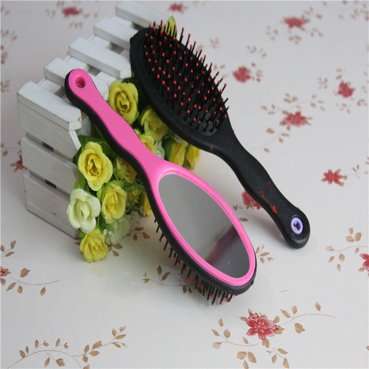 Sisir Kaca Impor Sisir Sikat untuk Rambut Rontok Anak Dewasa Bulat Sisir Anti Kusut dengan Cermin Jumbo Scalp Comb