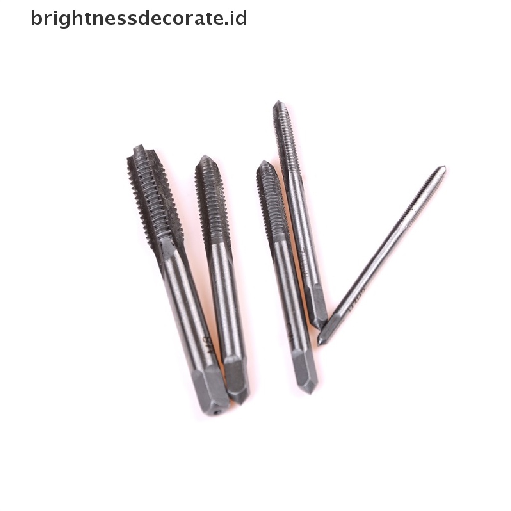 5pcs / Set Alat Tapping Tangan Lurus Flute M3 M4 M5 M6 M8 3mm - 8mm