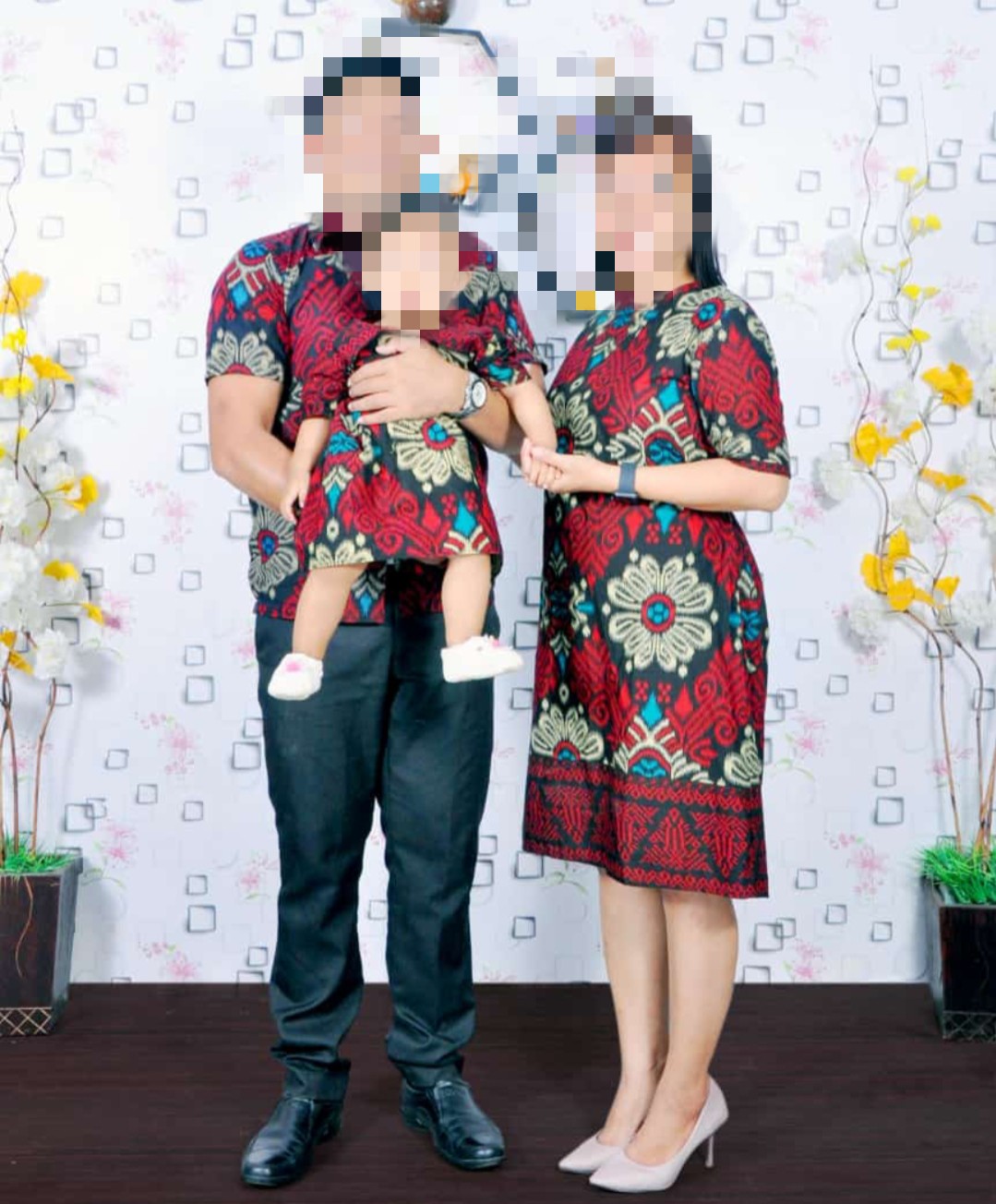 Couple Batik Ayah Anak Motif Kecubung Size Anak Terlengkap