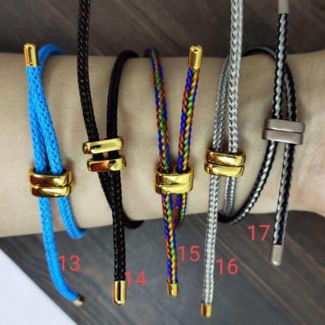 FIFI FASHION Gelang tangan wanita  Korea Mode Kreatif  Tali kawat Gold Disesuaikan (1-17) 12#-14.COKLAT TUA