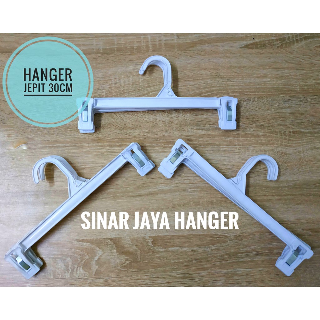 Hanger Jepit Dewasa 30cm Plastik / Gantungan Jepit Celana Dewasa 30cm