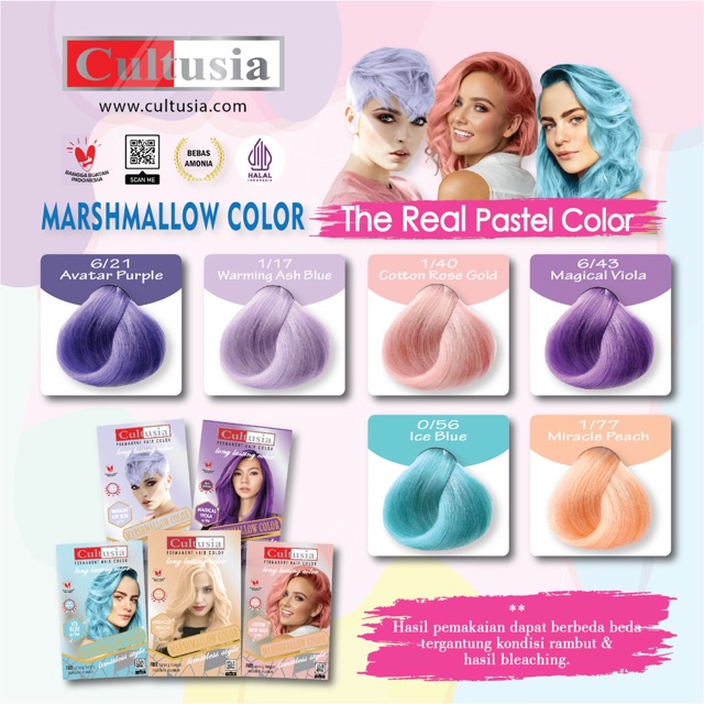 CULTUSIA HAIR MARSHMALLOW COLOR 30 ML  | PASTEL COLOR