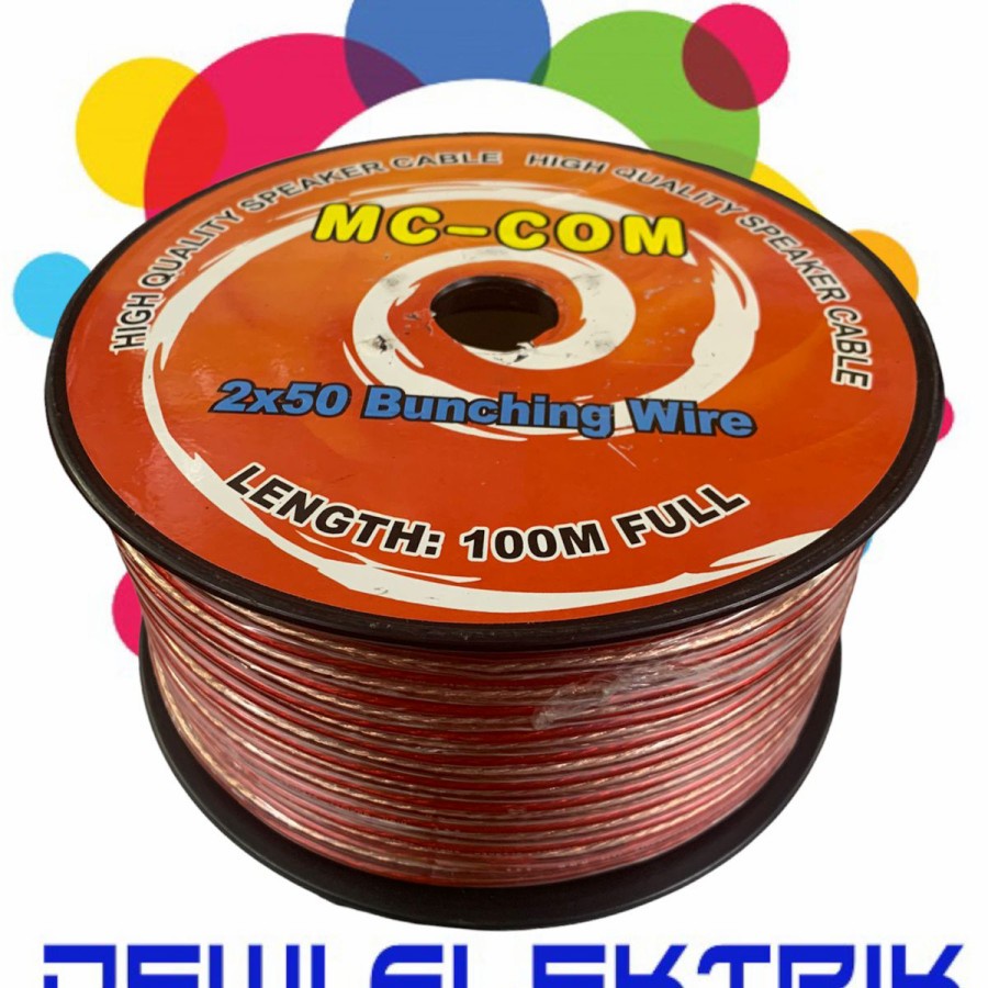 Kabel Listrik 2x50 Serabut Panjang 100M 100 Meter Asli Rol MCCOM