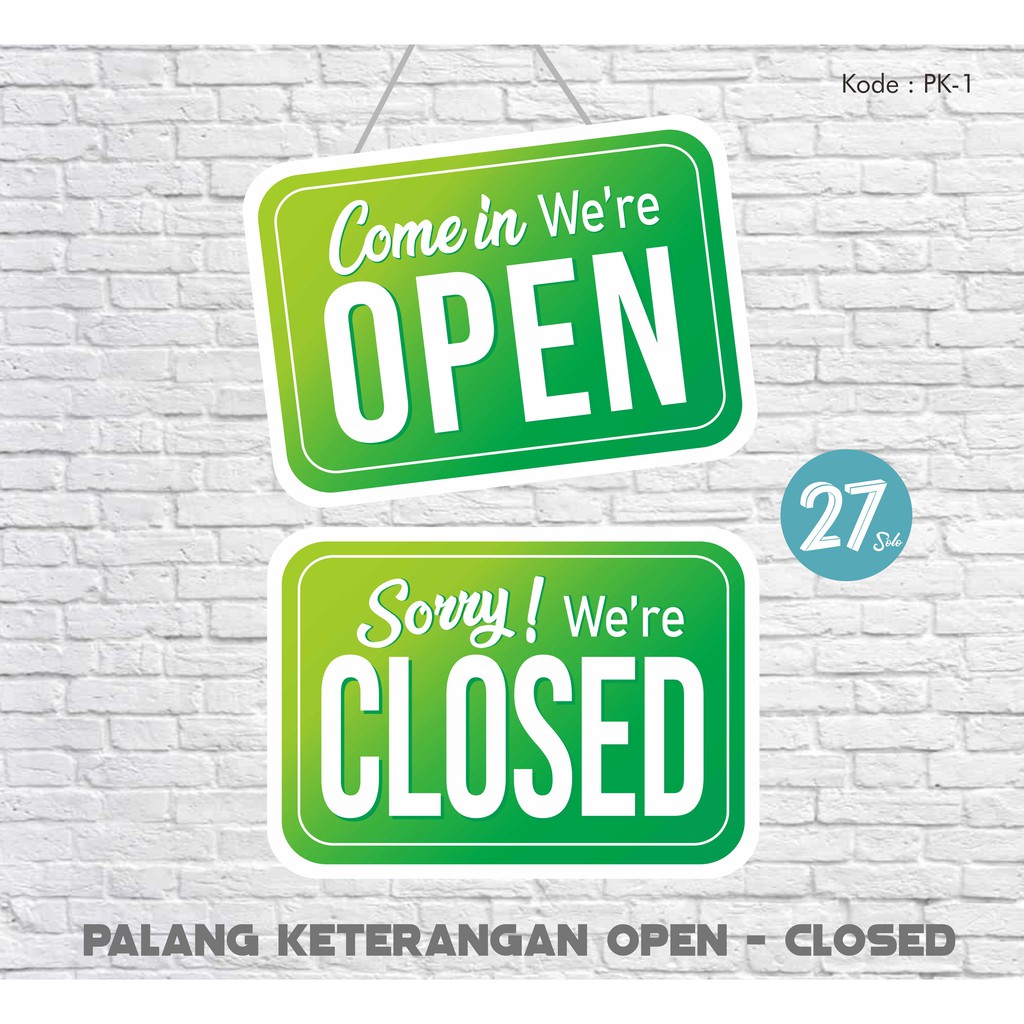 

Papan Open Closed Colour|Sign Board Akrili