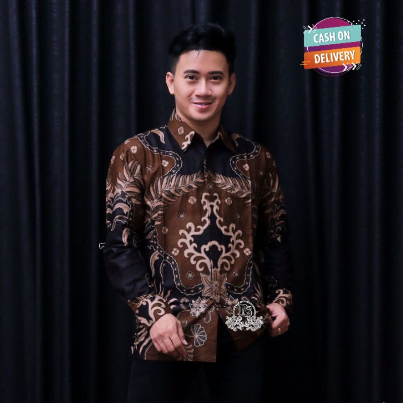 Kemeja batik pria lengan panjang reguler terlaris |Batik pria  lengan panjang premium