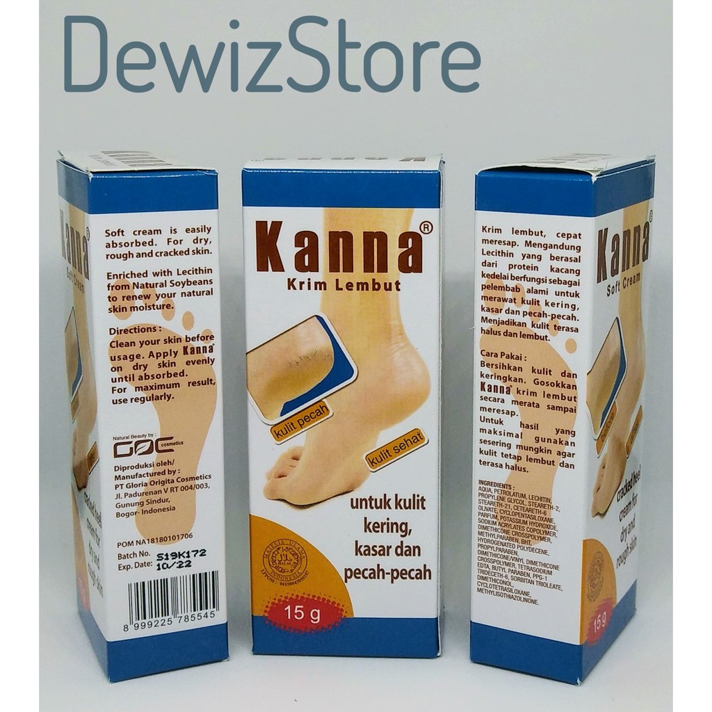 KANNA KRIM LEMBUT / KRIM KULIT KERING, KASAR &amp; PECAH-PECAH - 15GR