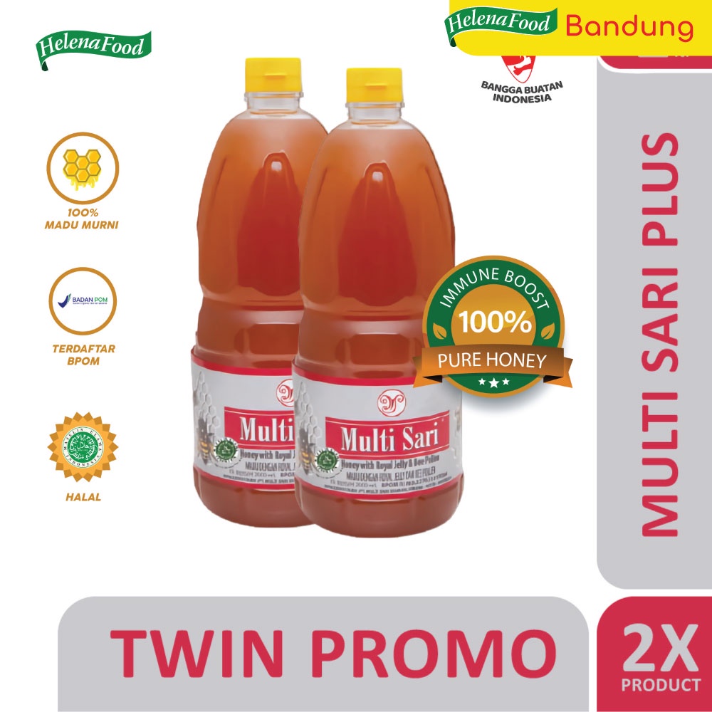 

Multisari Plus 2000 ml Madu Murni Asli Royal Jelly dan Bee Pollen ( Twin Promo )