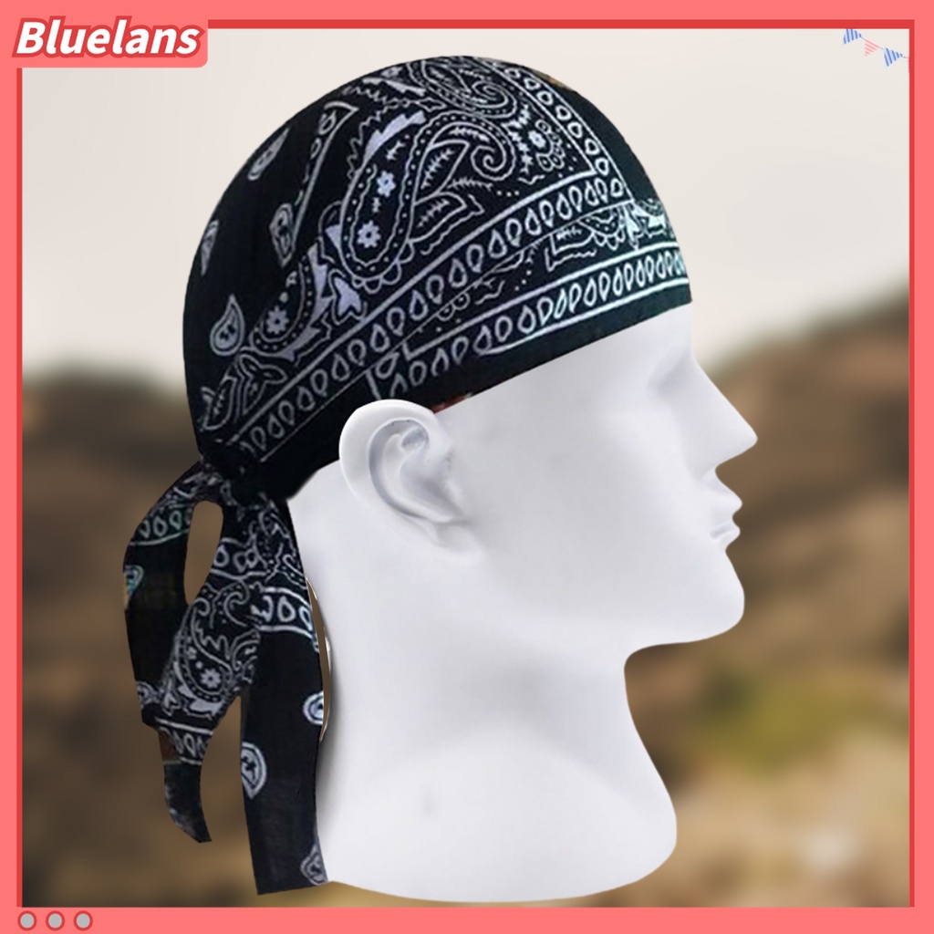 Bluelans Topi Bandana Pria Dewasa Motif Print Paisley Untuk Biker
