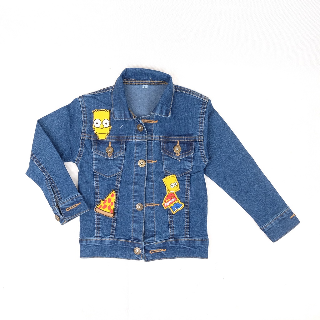 ORIGINAL JAKET JEANS ANAK LAKI LAKI PEREMPUAN SIMPSONS  SERIES  ORIGINAL REAL PICT