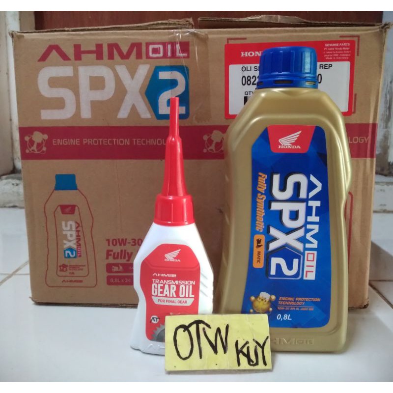 PAKET OLI SPX 2 MATIC OLI GARDAN AHM UNTUK MOTOR MATIC HONDA! BEAT, VARIO, SCOOPY, SPACY