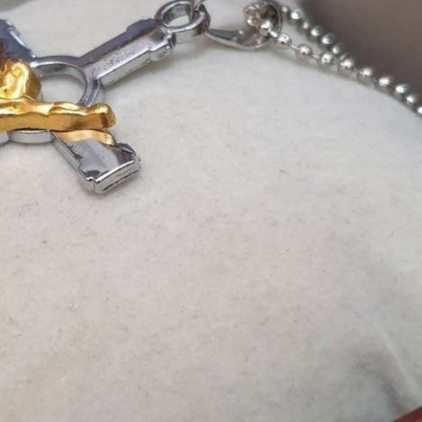 ❇ Kalung Salib Pria / Kalung Pria Liontin Salib Stainless Steel ➨